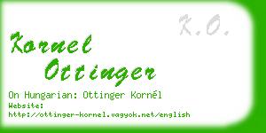 kornel ottinger business card